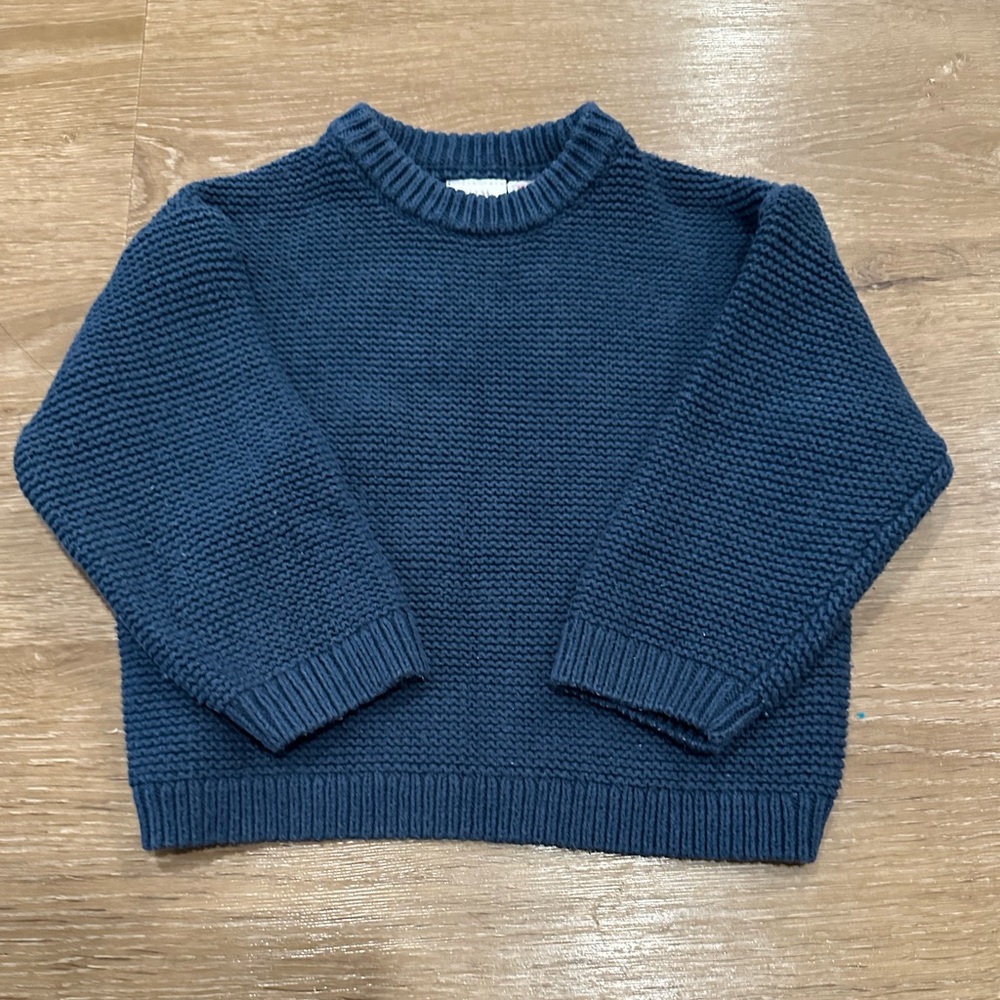 Zara Toddler Blue Knit Sweater size 2-3 Yrs